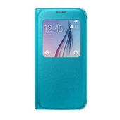 Galaxy S6 ile Uyumlu S View Cover (Deri Görünümlü) Mavi EF-CG920PLEGWW - 1