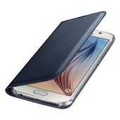 Galaxy S6 ile Uyumlu Flip Wallet (Deri Görünümlü) Siyah EF-WG920PBEGWW - 1