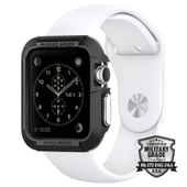 Spigen Apple Watch 3/2/1 ile Uyumlu Kılıf Rugged Armor (42mm) Smooth Black - 1