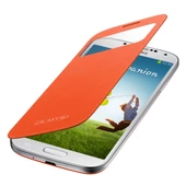 Galaxy S4 i9500 ile Uyumlu S View Cover Kılıf Turuncu EF-CI950BOEGWW - 2