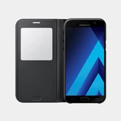 Galaxy A7(2017) ile Uyumlu S View Cover Siyah EF-CA720PBEGWW - 2