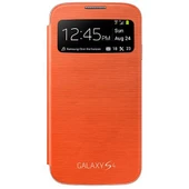 Galaxy S4 i9500 ile Uyumlu S View Cover Kılıf Turuncu EF-CI950BOEGWW - 1