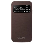 Galaxy S4 i9500 ile Uyumlu S View Cover Kılıf Kahve EF-CI950BAEGWW thumbnail 1