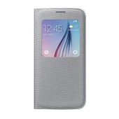 Galaxy S6 ile Uyumlu S View Cover (Tekstil) Gri EF-CG920BSEGWW - 1