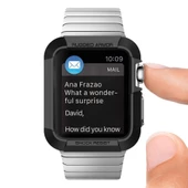 Spigen Apple Watch 3/2/1 ile Uyumlu Kılıf Rugged Armor (42mm) Smooth Black - 7