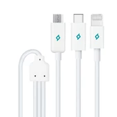 Ttec Trio Şarj Kablosu Micro USB Ligthining Type-C 2DK7521B - 1