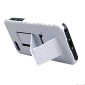 Nillkin iPhone SE/5S/5 ile Uyumlu Standlı Sert Kauçuk Kılıf Beyaz - 2