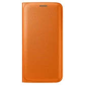 Galaxy S6 Edge ile Uyumlu Flip Wallet (Deri Görünümlü) Turuncu EF-WG925POEGWW - 1