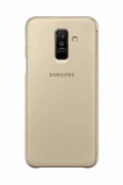 Galaxy A6+ (2018) ile Uyumlu Kapaklı Kılıf Altın EF-WA605CFEGWW - 5
