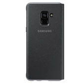 Galaxy A8 (2018) ile Uyumlu Neon Flip Koruyucu Kılıf Siyah EF-FA530PBEGWW - 5