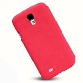 Nillkin i9500 Galaxy S4 ile Uyumlu Nillkin Ağaç Dokulu Kapaklı Kılıf Kırmızı - 3