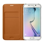 Galaxy S6 Edge ile Uyumlu Flip Wallet (Deri Görünümlü) Turuncu EF-WG925POEGWW - 3