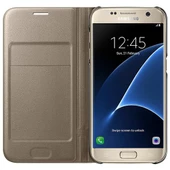 Galaxy S7 ile Uyumlu LED View Fonksiyonel Kılıf Altın EF-NG930PFEGWW - 2