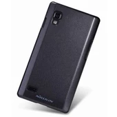 Nillkin Optimus L9 ile Uyumlu Parlak Sert Kauçuk Kılıf Siyah - 1