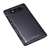Nillkin Lumia 820 ile Uyumlu Parlak Sert Kauçuk Kılıf Siyah - 1