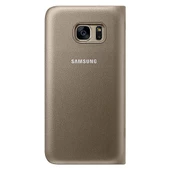 Galaxy S7 ile Uyumlu LED View Fonksiyonel Kılıf Altın EF-NG930PFEGWW - 4