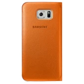Galaxy S6 Edge ile Uyumlu Flip Wallet (Deri Görünümlü) Turuncu EF-WG925POEGWW - 2