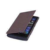 Nillkin Lumia 920 ile Uyumlu Yana Açılan Kapaklı Kılıf Kahverengi - 3