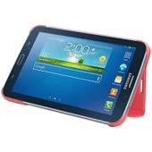 Galaxy Tab 3 7.0" T210 ile Uyumlu Bookcover Kılıf Pembe EF-BT210BPEGWW - 4