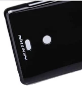 Nillkin Xperia T LT30p ile Uyumlu Parlak Sert Kauçuk Kılıf Siyah - 3