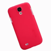 Nillkin i9500 Galaxy S4 ile Uyumlu Sert Kauçuk Kılıf Kırmızı - 2