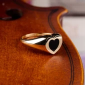 14 Ayar Mineli Kalpli Yüzük - 3