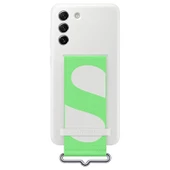 Galaxy S21 FE ile Uyumlu Kayışlı Silikon Kılıf Beyaz-EF-GG990TWEGWW - 1