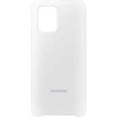 Galaxy S10 Lite ile Uyumlu Silikon Kılıf Beyaz EF-PG770TWEGWW - 4
