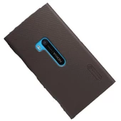 Nillkin Lumia 920 ile Uyumlu Sert Kauçuk Kılıf Kahverengi thumbnail 1