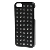 Benjamins iPhone SE/5S/5 ile Uyumlu Kılıf Küçük Kareli Gümüş Zımbalı Model 9 - 2