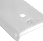 Nillkin Xperia Miro ile Uyumlu Parlak Sert Kauçuk Kılıf Beyaz thumbnail 2