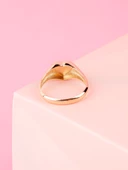 14 Ayar Mineli Kalpli Yüzük - 5