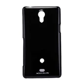 Nillkin Xperia T LT30p ile Uyumlu Parlak Sert Kauçuk Kılıf Siyah - 1