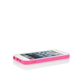 Tavik iPhone SE/5S/5 ile Uyumlu Kılıf Bumper Beyaz Pembe PKG1170 - 3