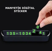 Araç içi Park Telefon Numarası Numaratör MIKNATISLI Fosforlu - 3