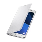 Galaxy J7 ile Uyumlu Flip Wallet Kılıf Beyaz EF-WJ700BWEGWW(Outlet) - 1