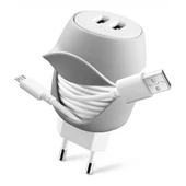 Cellular Line Twister Charger Dual 10W 2.1A Seyahat Şarj Aleti - 1