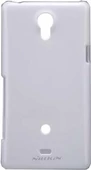 Nillkin Xperia T LT30p ile Uyumlu Parlak Sert Kauçuk Kılıf Beyaz thumbnail 2