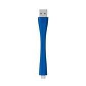 Mophie Memory-Flex Micro USB Kısa Şarj Kablosu 10cm Mavi - 1