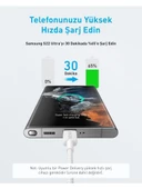 Anker 322 PowerLine USB-C to USB-C Örgülü Kablo 3ft/0.9m 60W - Beyaz - 2