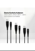 Mojue Usb-C 3’lü Şarj Kablosu Seti Ekstra Dayanıklı Usb-A Usb-C 2A (Mojue By Ttec)  120/200/300CM - 2