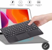 Wenn X Tab 10" Uyumlu Kablosuz Bluetooth Şarjlı TouchPad'li Klavye Mouse Seti - Siyah thumbnail 6