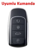 Chery Tiggo 8 Omoda 5 Tiggo 7 Uyumlu Anahtar Kumanda Kılıfı Oto Anahtarlık Siyah Silver thumbnail 2