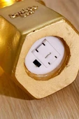 Led Işıklı Sevimli Kaktüs Dekoratif Masa Lambası Mini Biblo Gece Lambası-GOLD - 10