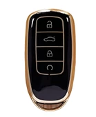 Chery Tiggo 8 Omoda 5 Tiggo 7 Uyumlu Anahtar Kumanda Kılıfı Oto Anahtarlık Siyah Gold - 1