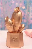 Led Işıklı Sevimli Kaktüs Dekoratif Masa Lambası Mini Biblo Gece Lambası Gold - 6