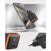 Spigen 30W USB-C Ultra Mini Hızlı Şarj Aleti Samsung PPS / Isı Düşürücü GaN Destekli Akım Korumalı Güç Adaptörü iPhone & Android & iPad & MacBook Type-C Black- ACH08448 - 4
