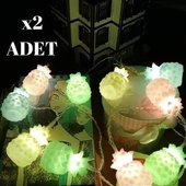 Karışık Renk Dekoratif Ananas Dolama 10’lu Şerit Led Işık Zinciri - 11