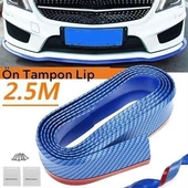 Mavi 2,5 Metre Araba Oto Ön Tampon Koruyucu Kauçuk Pratik Tampon Şerit Bant Döşeme Kiti - 1