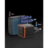 Spigen 30W USB-C Ultra Mini Hızlı Şarj Aleti Samsung PPS / Isı Düşürücü GaN Destekli Akım Korumalı Güç Adaptörü iPhone & Android & iPad & MacBook Type-C Black- ACH08448 - 8